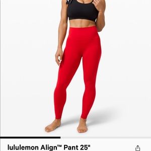 dark red lulu leggings